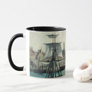 Mug Port de Calais par Manet, Art Impressionniste Vint