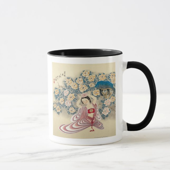 Mug Port d'une fleur dans la tête (Droite)