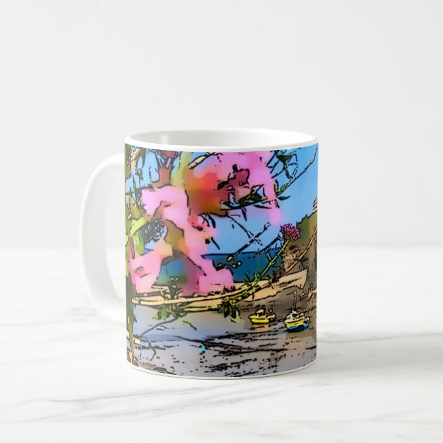 Mug Port Isaac Cornwall Harbour Friends (Devant gauche)