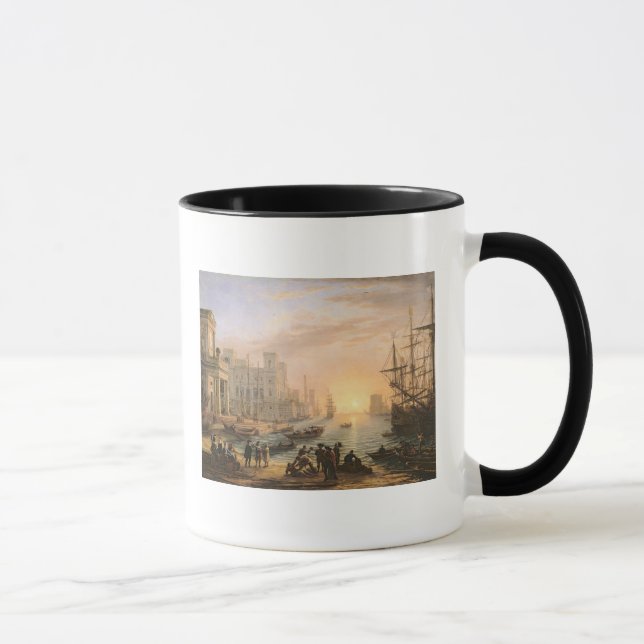 Mug Port maritime au coucher du soleil, 1639 (Droite)