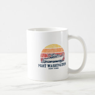 Mug Port Washington Ny Bateau Vintage les années 70 Re