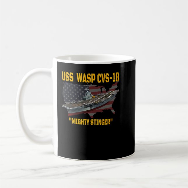 Mug Porte-avions USS Wasp CVS18 Anciens Combattants Da (Gauche)