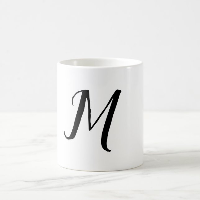 MUG PORTE-CLÉS ÉLÉGANT MONOGRAMME MINIMAL SIMPLE (Centre)