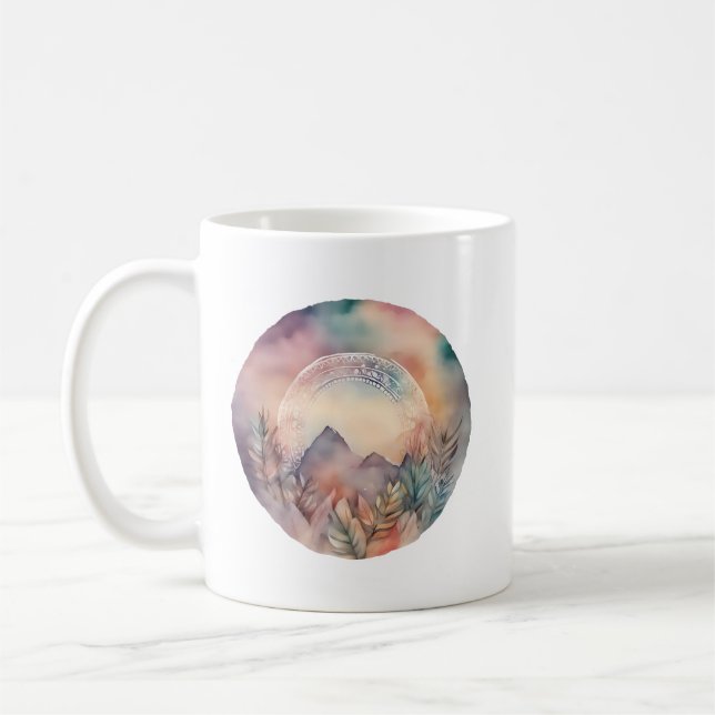 Mug Porte de Serenity : Montagnes et Foliage (Gauche)