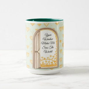 Mug Porte du cœur fantaisiste illusion
