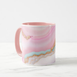 Mug Porte rose clair Marbre Collection tendance