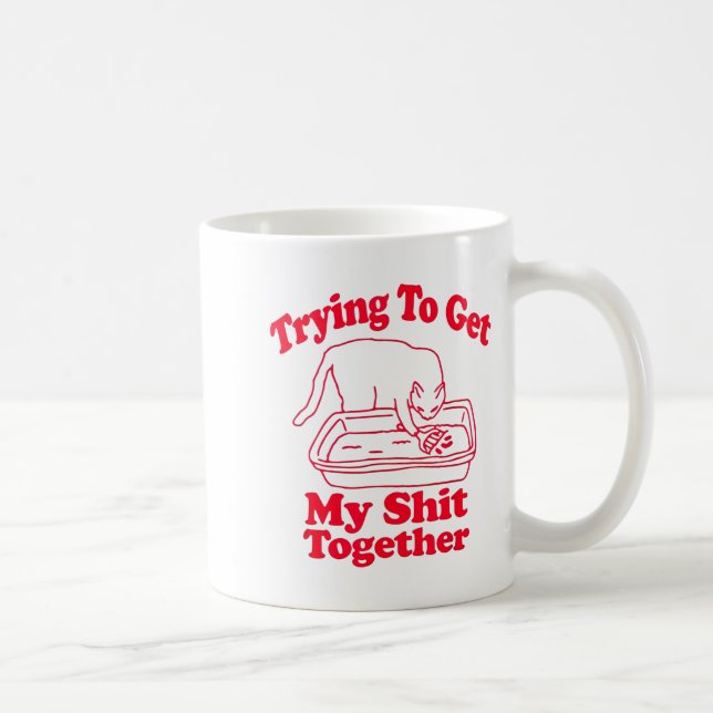 Mug Portées complètes humour de chat drôle mème maman  (Droite)