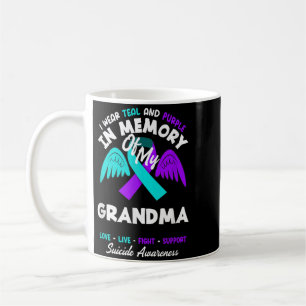 Mug Porter du sarcelle et du violet en mémoire du desi