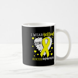 Mug Porter Jaune pour la sensibilisation au suicide Ru