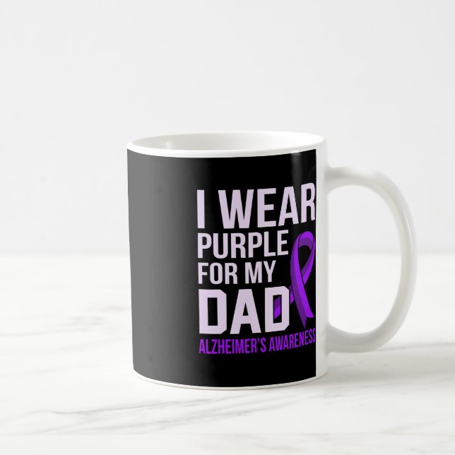 Mug Porter le violet pour papa Le ruban de sensibilisa (Droite)