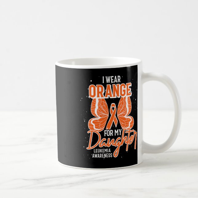 Mug Porter Orange Pour Ma Fille Papillon Leukemia Awa (Droite)