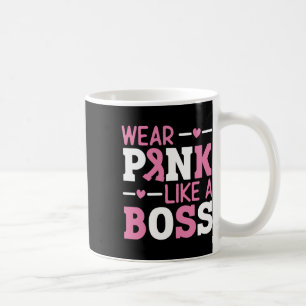 Mug Porter Rose Comme Un Boss Pink Ribbon Cancer Du Se