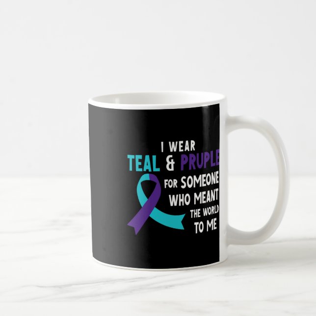 Mug Porter Turquoise Violet Pour Quelqu'Un Prévention  (Droite)