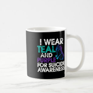 Mug Porter Un Soutien Turquoise Et Violet Sensibilisat