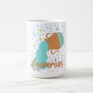 Mug Porteur d'eau Aquarius moderne Zodiac