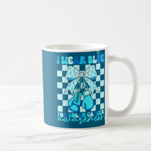 Mug Portez du bleu pour la boxe coquette de sensibilis