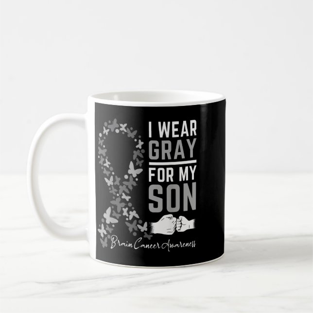 Mug Portez du gris pour les cadeaux de sensibilisation (Gauche)
