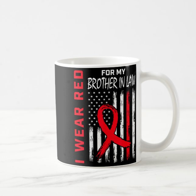 Mug Portez du rouge pour la sensibilisation à la malad (Droite)