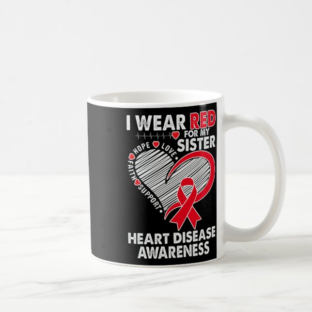 Mug Portez Le Rouge Pour La Sensibilisation Aux Maladi (Droite)
