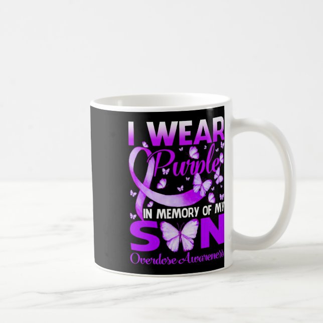 Mug Portez Le Violet En Mémoire Pour Mon Fils Adjudica (Droite)
