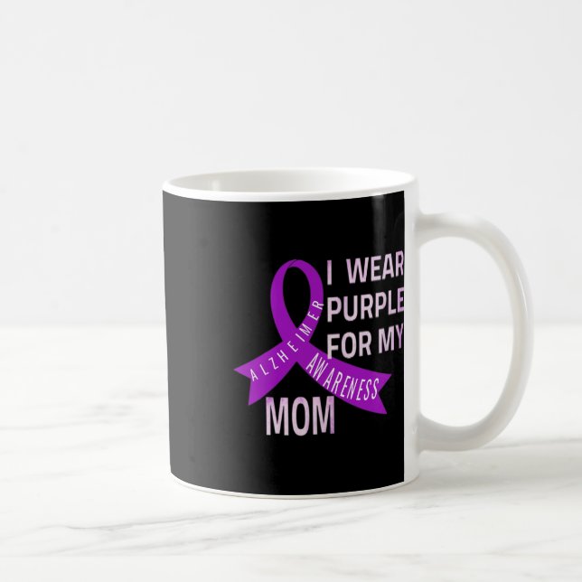 Mug Portez le violet pour ma mère Alzheimer Maladie d' (Droite)