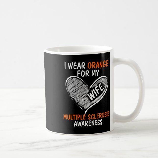 Mug Portez Orange Pour Ma Femme Ms Awareness (Droite)