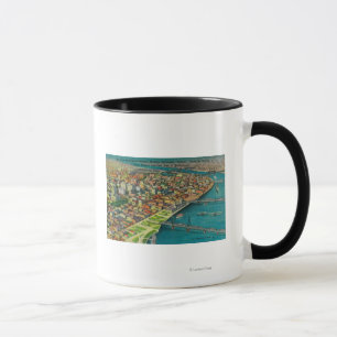 Mug Portland de l'air montrant des ponts et