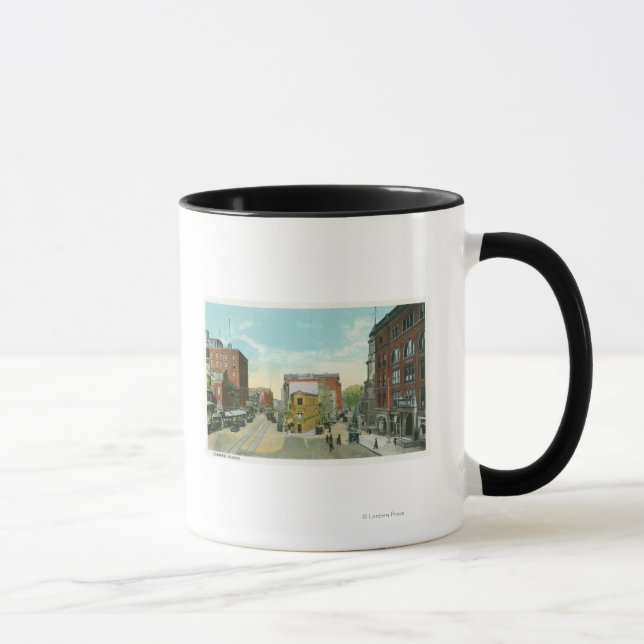 Mug Portland, MaineVue panoramique du Carré du Congrès (Droite)