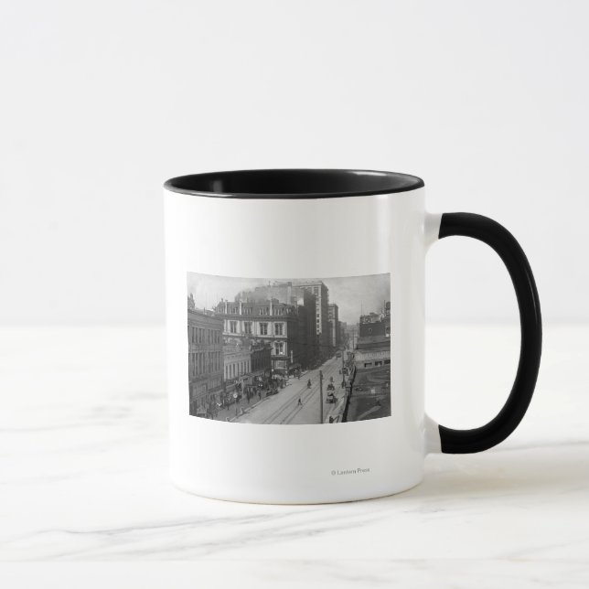 Mug Portland, OR Vue de la troisième rue (Droite)