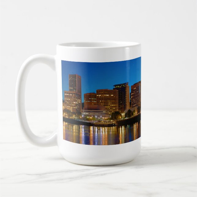 Mug Portland Orégon au panorama de nuit (Gauche)