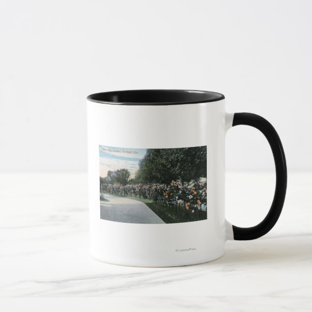 Mug Portland, OregonVue d'un jardin Rose (Droite)