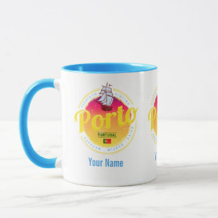 Mug Porto au Portugal Navire Retro Sunset Vintage