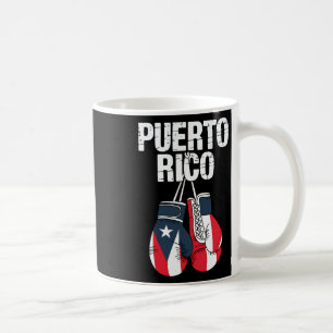 Mug Porto Rico Boxer Gants Drapeau Patrimoine Boricua