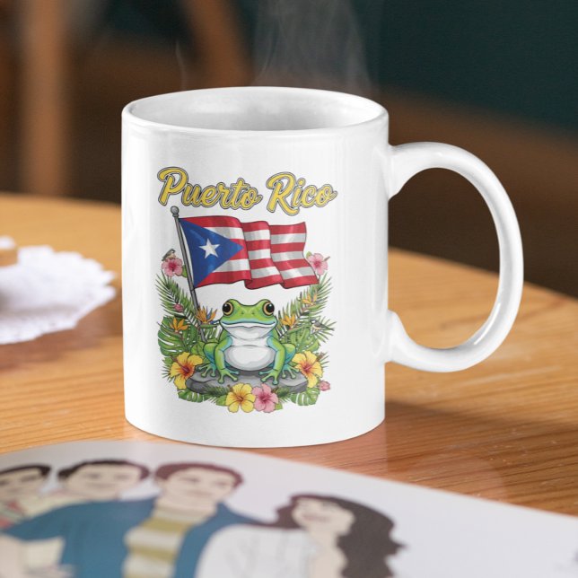 Mug Porto Rico Coquí Frog Boricua Pride (Puerto Rico Coquí Frog Boricua Pride Coffee Mug)