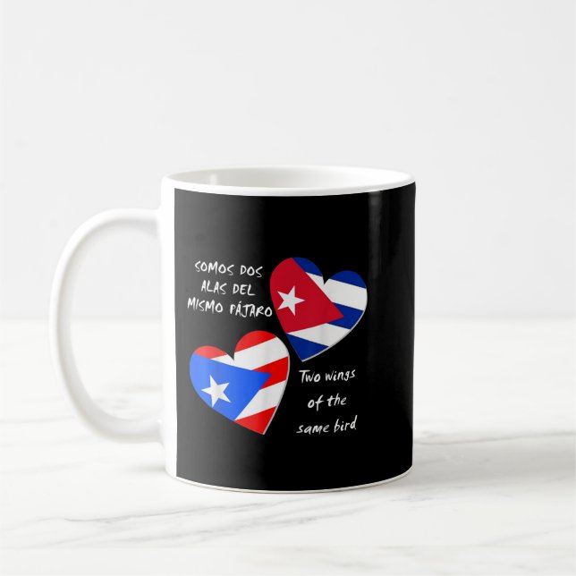 Mug Porto Rico et Cuba Heart, deux ailes du même (Gauche)