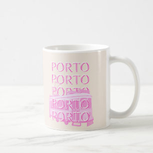 Mug Porto Travel Art, Portugal Travel Art, Rose