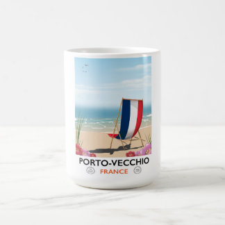 Mug Porto-Vecchio, France affiche de voyage de plage