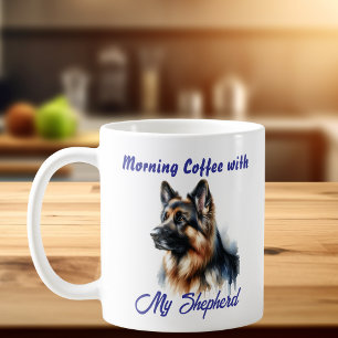 Mug Portrait aquarelle Berger allemand Personnaliser