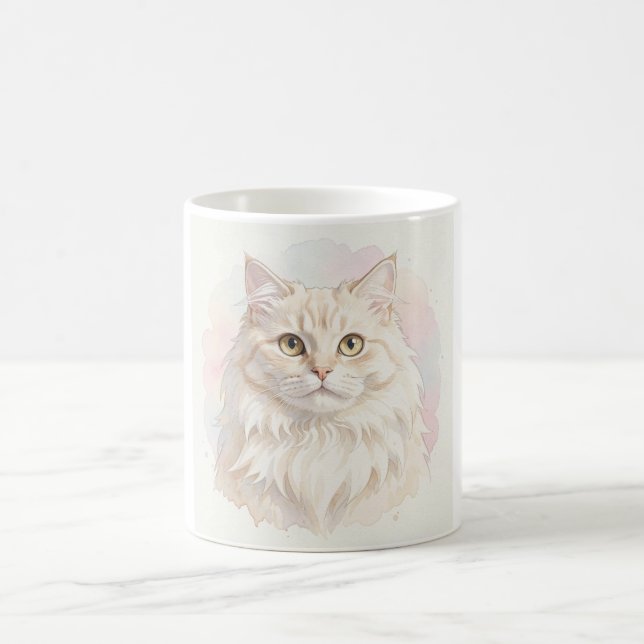 Mug Portrait aquarelle de chat persan (Centre)