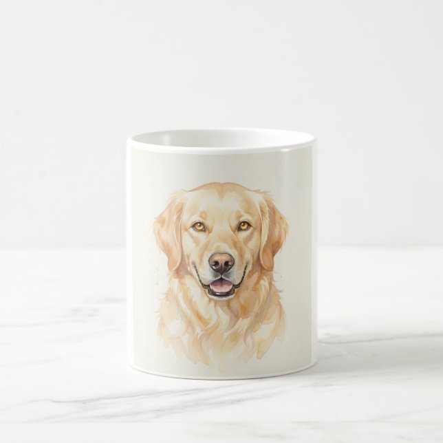 Mug Portrait aquarelle de Golden Retriever (Centre)