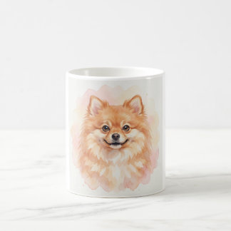 Mug Portrait aquarelle de Pomeranian