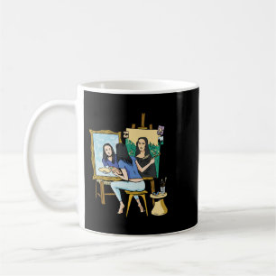 Mug Portrait artistique amusant Dessin d'étudiant en a