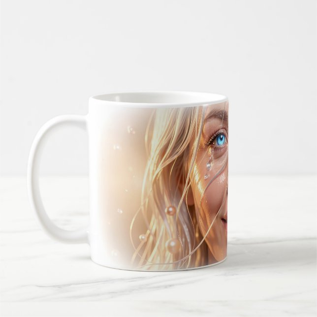 Mug Portrait aux Larmes Radieuses de Résilience (Gauche)