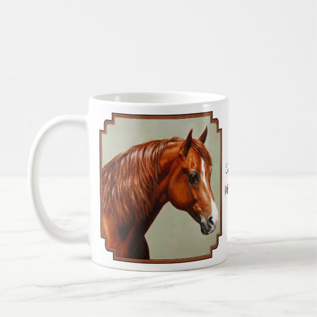 Mug Portrait Cheval Chestnut Morgan (Gauche)