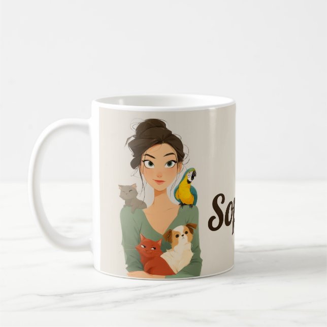 Mug Portrait cosy de Pet Lover (Gauche)