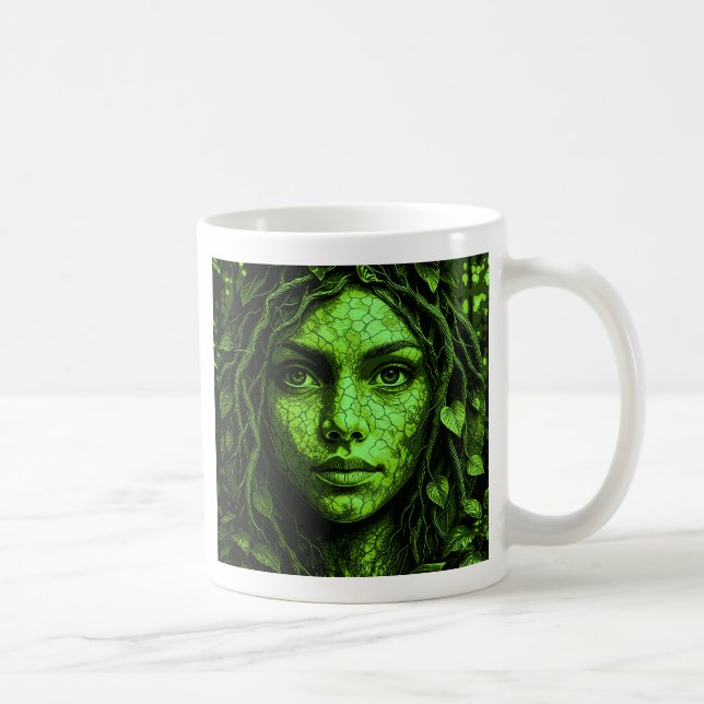 Mug Portrait d’une femme végétale (Droite)
