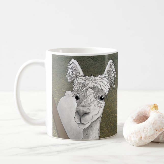 Mug Portrait d'Alpaca 2 (Avec donut)