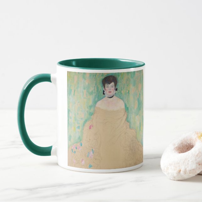 Mug Portrait d'Amalie Zuckerkandl par Gustav Klimt (Avec donut)