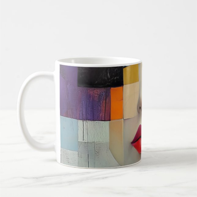 Mug Portrait dans le surréalisme des blocs de couleurs (Gauche)