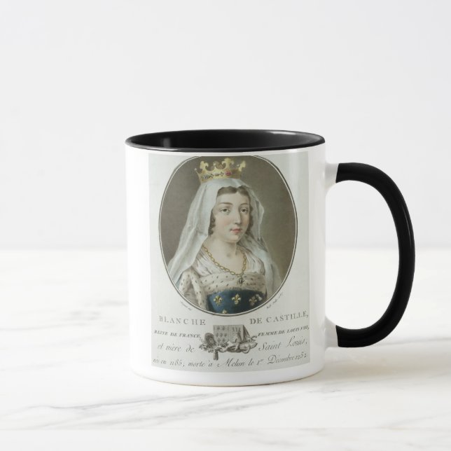 Mug Portrait de 1185-1252) engrav de Blanche de (Droite)